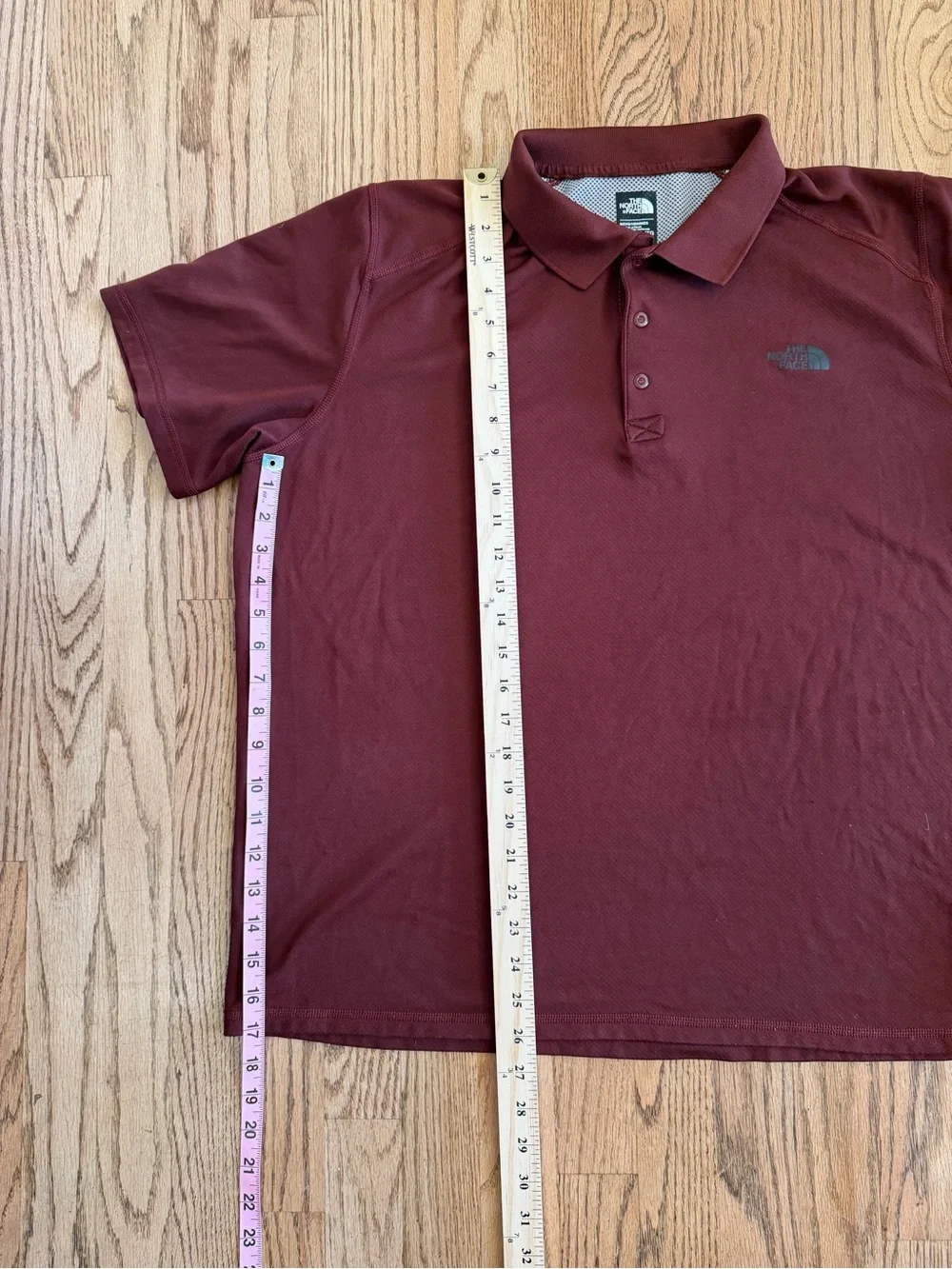 The North Face Men's Adventure Polo Shirt - FlashDry Burgundy Red XL